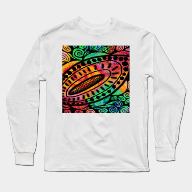 Funky Colored Bean Number Two Long Sleeve T-Shirt by GemmasGems